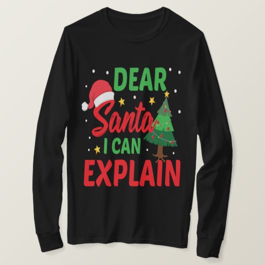 T-shirt Dear Santa I Can Explain Funny Christmas Xmas (Design devant)