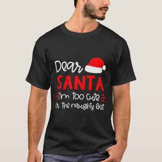 T-shirt Dear Santa Shirt Funny Matching Family Christmas P (Devant)