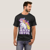 T-shirt Death Metal Unicorn dinosaurs 2  (Devant entier)