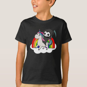 T-shirt Death Riding Unicorn Funny Unicorns Arc-en-ciel