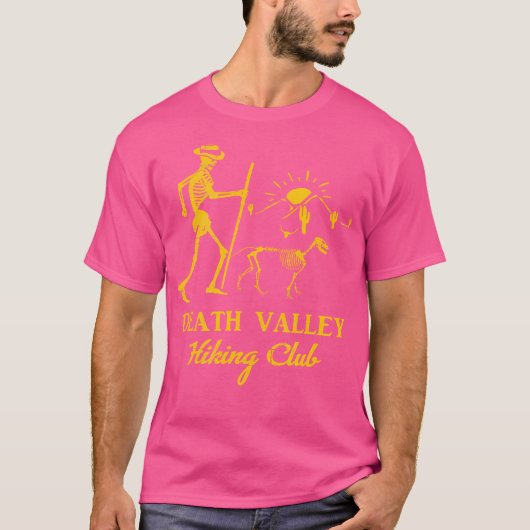 T-shirt Death Valley Randonnée Club Man Dog Skeletons Dese (Devant)