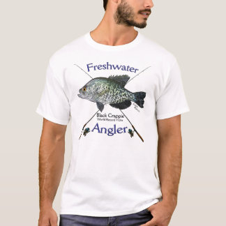T-shirt d'eau douce de pêche de pêcheur à la