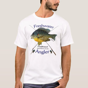 T-shirt d'eau douce de pêche de pêcheur à la