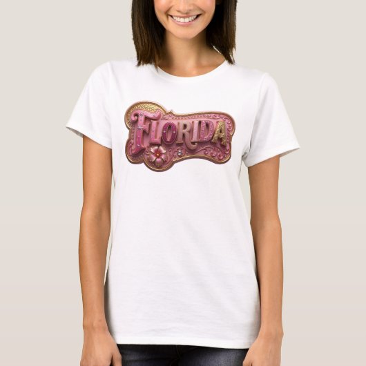 T-shirt Débardeur Bold Gold FLORIDA Statement (Devant)
