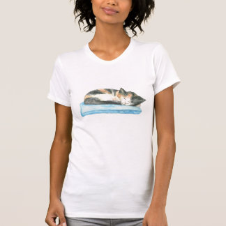 T-shirt Débardeur de sommeil de dames de chaton de calicot