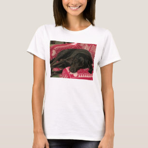 T-shirt Débardeur de Spaghetti pour femmes de chien endorm