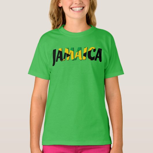 T-shirt Débardeur de texte du drapeau jamaïcain (Devant)