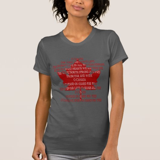T-shirt Débardeur d'Hymne Canada Souvenir Chemise Canada (Devant)