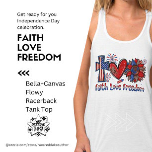 T-shirt débardeur Faith Love et Liberté