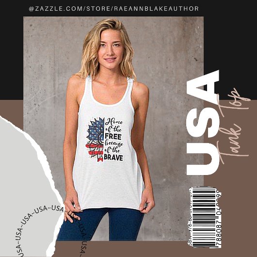 T-shirt Débardeur patriotique USA