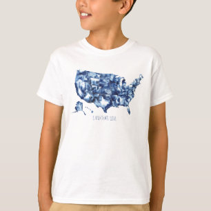 T-shirt Débarquez que j'aime - les Etats-Unis tracent