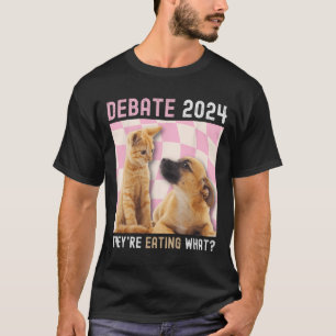 T-shirt Débat Élection 2024 Animaux de compagnie Chien Cha