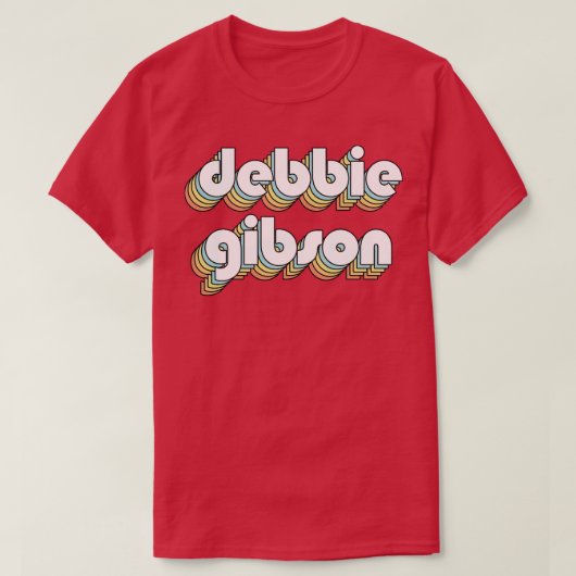 T-shirt Debbie Gibson Retro Typographie arc-en-ciel style (Design devant)