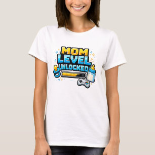 T-shirt Déblocage du niveau de maman drôle pour les jeux v