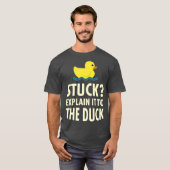 T-shirt Débogage de canard en caoutchouc Stuck Drôle Progr (Devant entier)