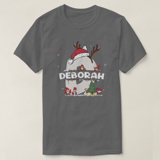 T-shirt Deborah Christmas Shirt w Deborah Name for funny X (Design devant)