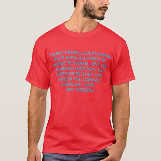 T-shirt debord de type (Devant)