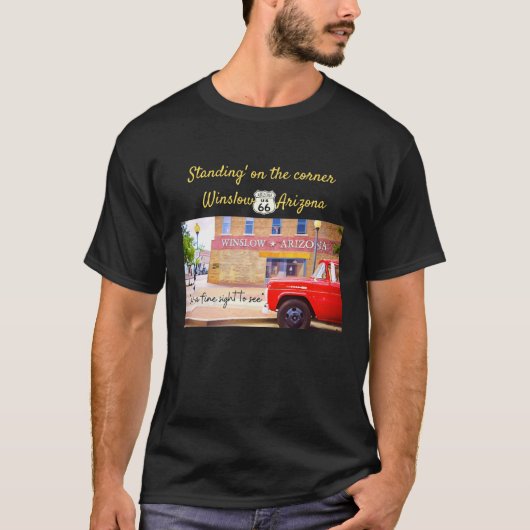 T-shirt debout dans le coin winslow arizona (Devant)