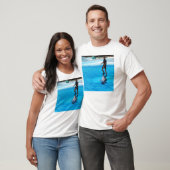 T-shirt Debout sur des dauphins (Unisexe)