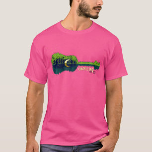 T-shirt Débrancher Acoustique Guitare Forêt Sortie Camping
