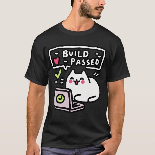 T-shirt Debug Cat – Graphique "Build Passed" pour  (Devant)