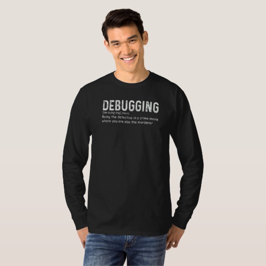 T-shirt Debugging Definition Fun Programming Software Deve (Devant entier)