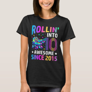 T-shirt Débuter dans des patins à roulettes à 10 ans Gif d