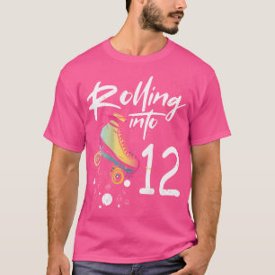 T-shirt Débuter dans les 12 Ans Backprint Roller Birthday