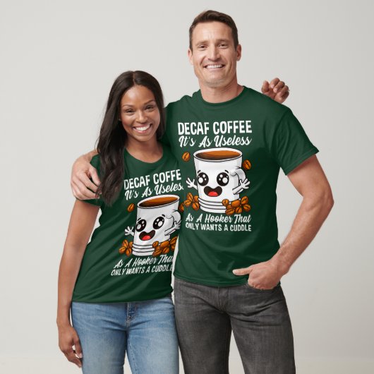 T-shirt Decaf Est Inutile Café Addict Caféine Java (Unisexe)