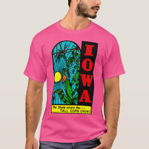 T-shirt Décal Vintage voyage Iowa Ia