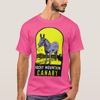T-shirt Décal Vintage voyage Rocky Mountain Canary