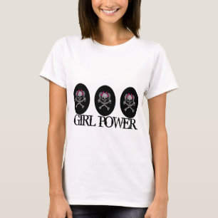 T-shirt Décalque de crâne de queue de cheval avec des ar