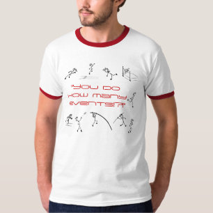 T-shirt Décathlon Vous Faites Combien D'Événements Roug
