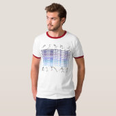 T-shirt Décathlon x 10 chemise tons bleus (Devant entier)
