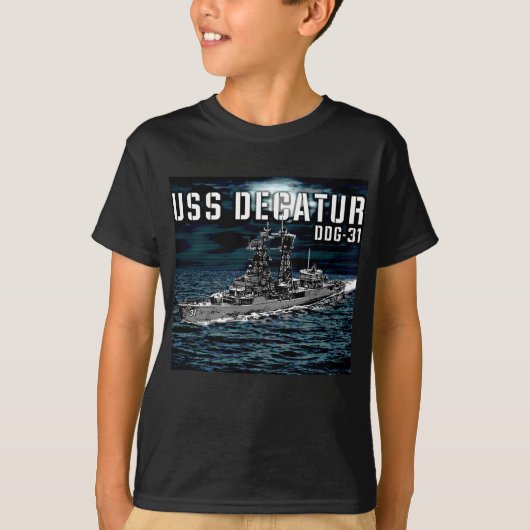 T-shirt Décatur, destroyer de missiles guidés (Devant)