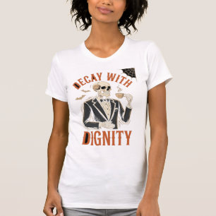 T-shirt Décayez avec dignité Café de squelette vintage Hal
