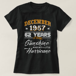 T-shirt Décembre 1957 soixante-deuxième cadeaux