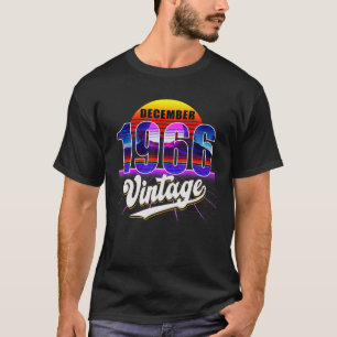 T-shirt Décembre 1966 Retro 55E Anniversaire Vaporwave 50'