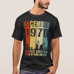 T-shirt Décembre 1970 53 Ans D'Être Vintage