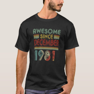 T-shirt Décembre 1981 38 Ans 38e anniversaire Décorati