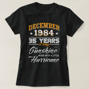T-shirt Décembre 1984 trentes-cinquième cadeaux