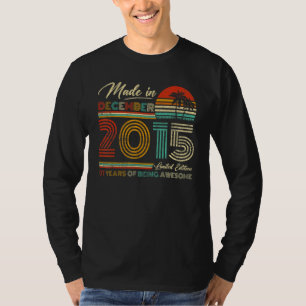 T-shirt Décembre 7 Année Vintage 2015 7e anniversaire