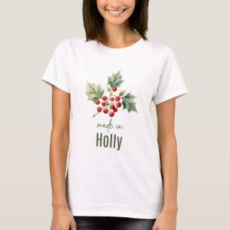 T-shirt Décembre Art à l'aquarelle de la fleur de naissanc
