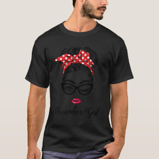 T-shirt Décembre Fille Femme Visage Vin Yeux Lady Face Nai
