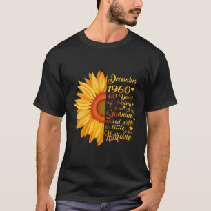 T-shirt Décembre Filles 1960 Chemise Tournesol 60E Anniver
