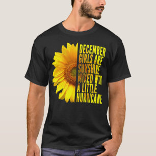 T-shirt Décembre Filles Anniversaire Mignonne Citation Drô