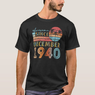 T-shirt Décembre vintage 1940 92 ans 82ème anniversaire m