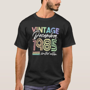 T-shirt Décembre vintage 1985 36E Anniversaire Femmes