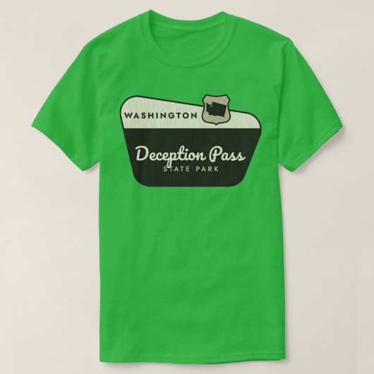 T-shirt Deception Pass State Park Affiche de bienvenue de (Design devant)