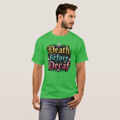 T-shirt Décès avant décaf (Devant entier)